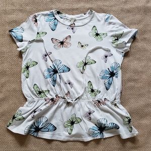 Monteau Butterfly Multiple Color Top Girls XL